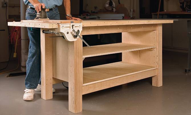 DIY Folding Wall Mounted Workbench Plans
