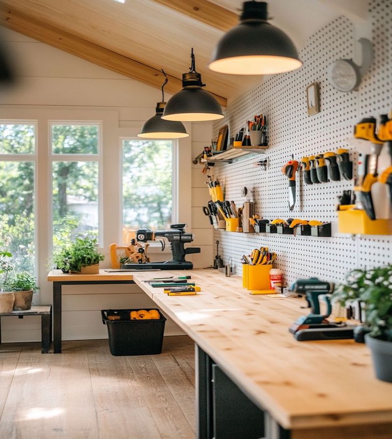 garage workshop layout ideas for woodworkers assembly table design
