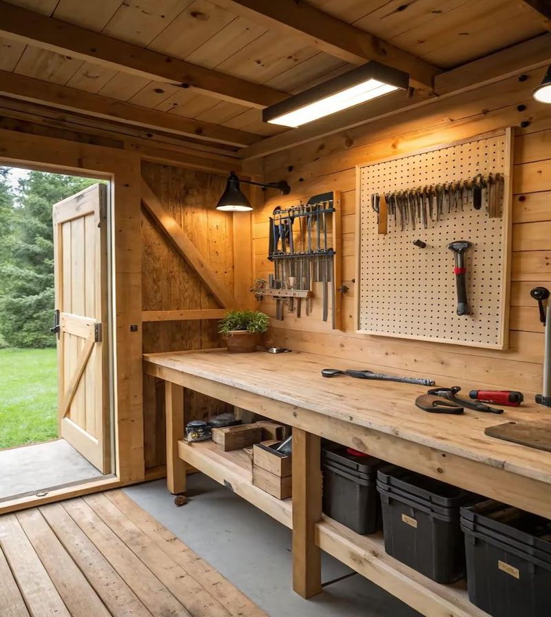 garage workshop layout ideas for woodworkers hardwood maple selection