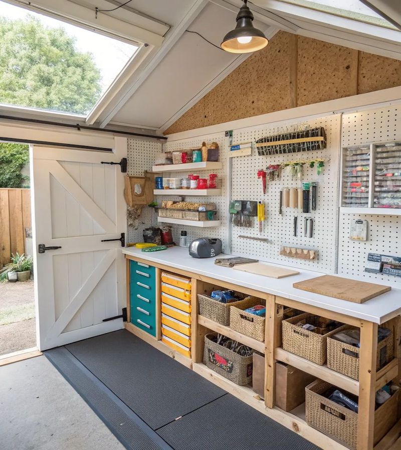 garage workshop layout ideas for woodworkers miter saw station