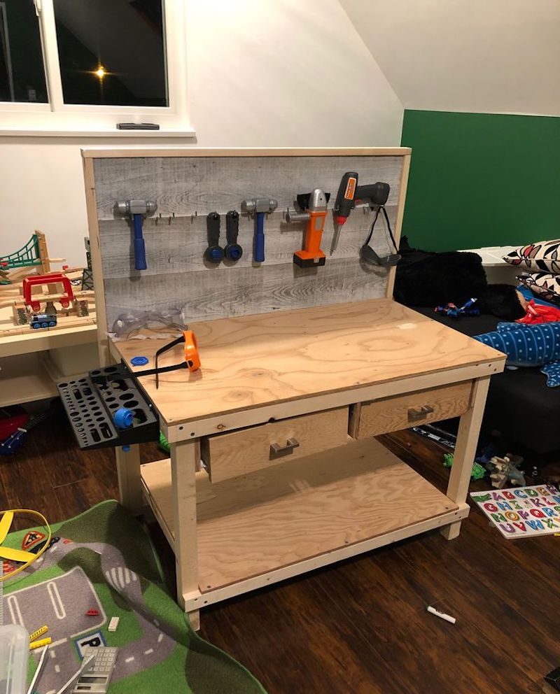 kids woodworking bench hardwood