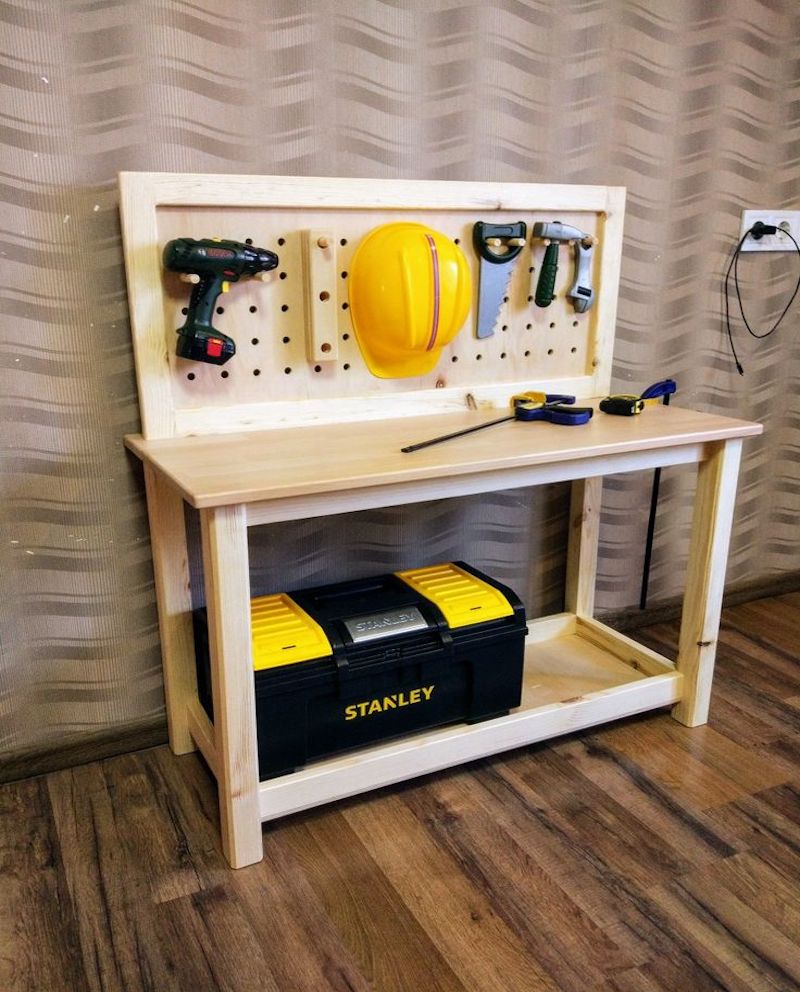 kids woodworking bench shop