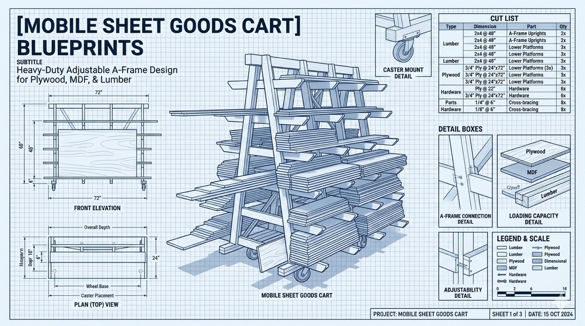 Mobile Sheet Goods Cart Blueprints: Shop Guide 2026