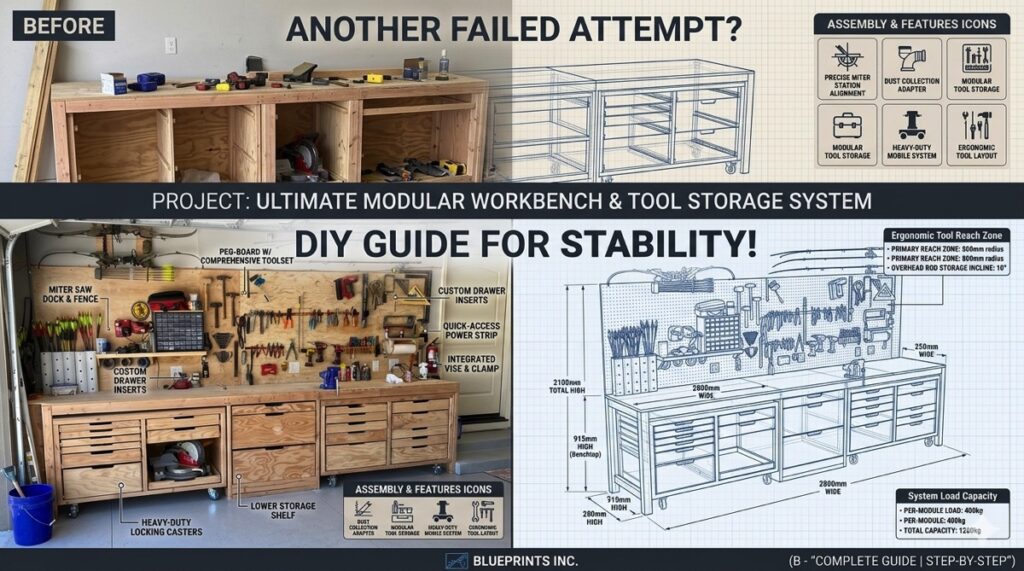 Benchtop Tool Storage Pedestal Blueprints diy