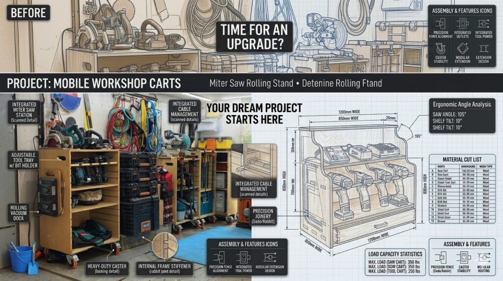 DIY Mobile Shop Office and Blueprint Station diy