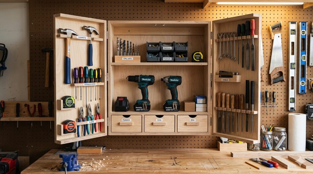 custom plywood tool cabinet blueprints