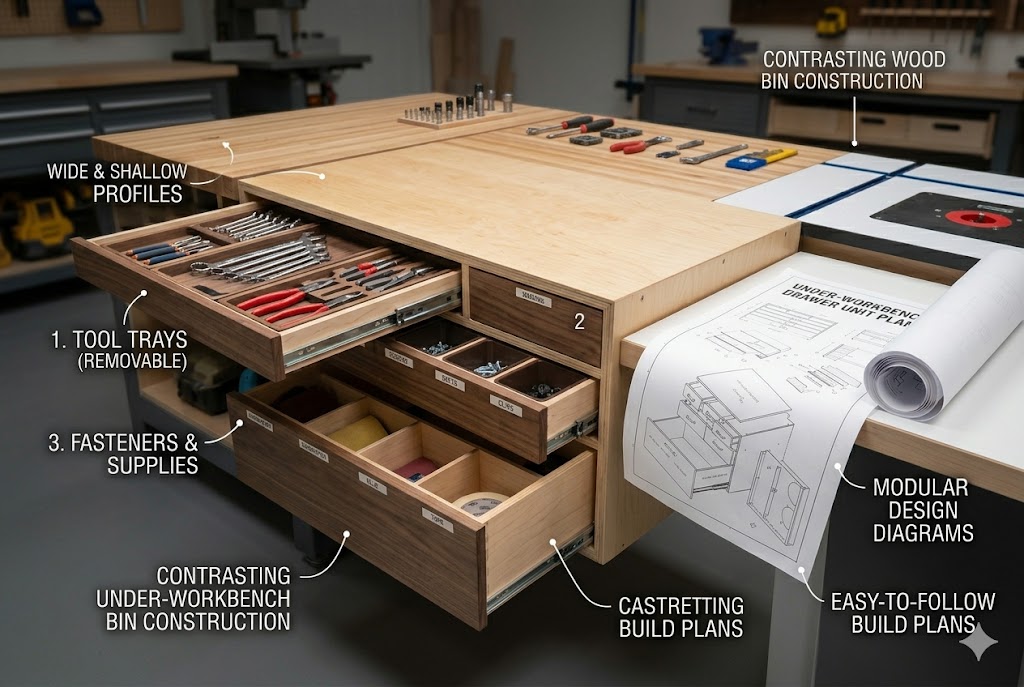 Under-Workbench Drawer Unit Plans