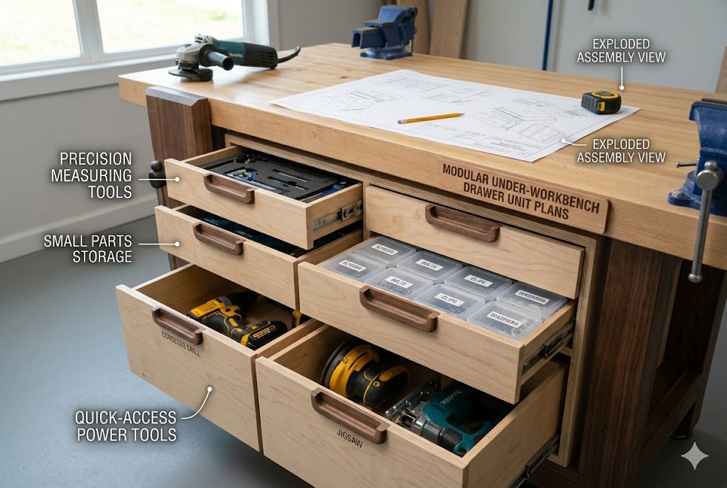 Under-Workbench Drawer Unit Plans