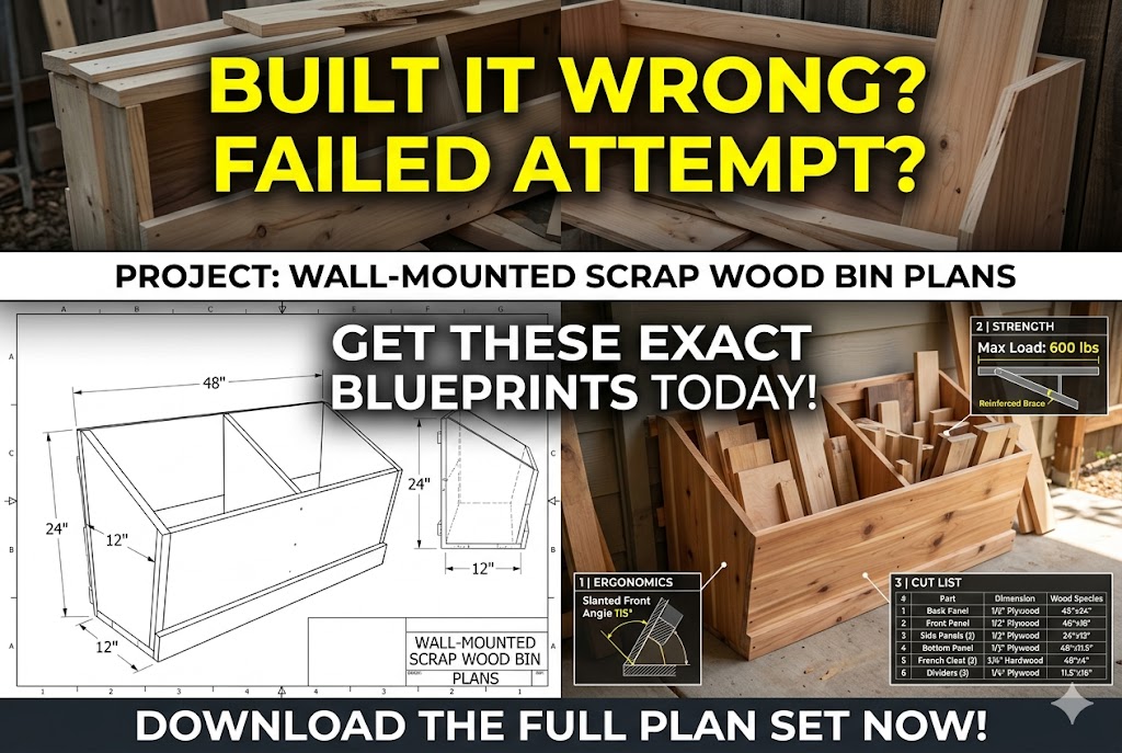 Wall-Mounted Scrap Wood Bin Plans
