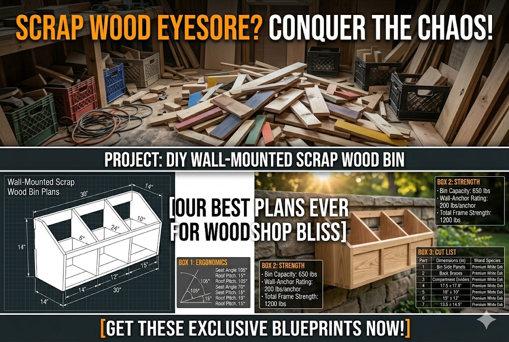 Wall-Mounted Scrap Wood Bin Plans